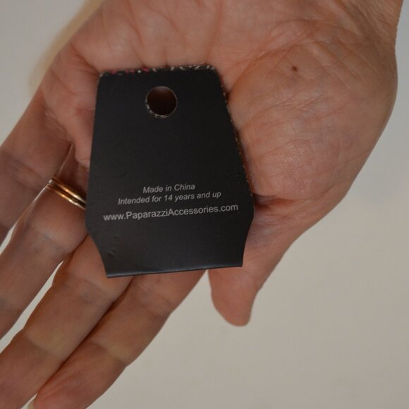 Paparazzi (R) Glass Blue Faceted Beads on Silverton Wire Hooks Hanging Earrings - Picture 3 of 5